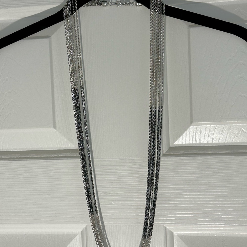 Premier Designs Silver and Black Necklace